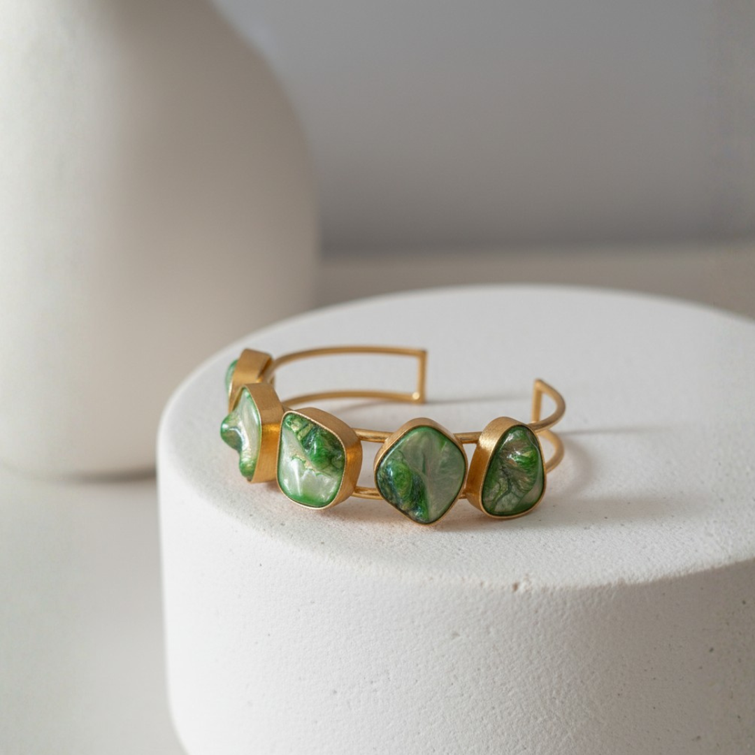 Verdant Drift Cuff Bracelet
