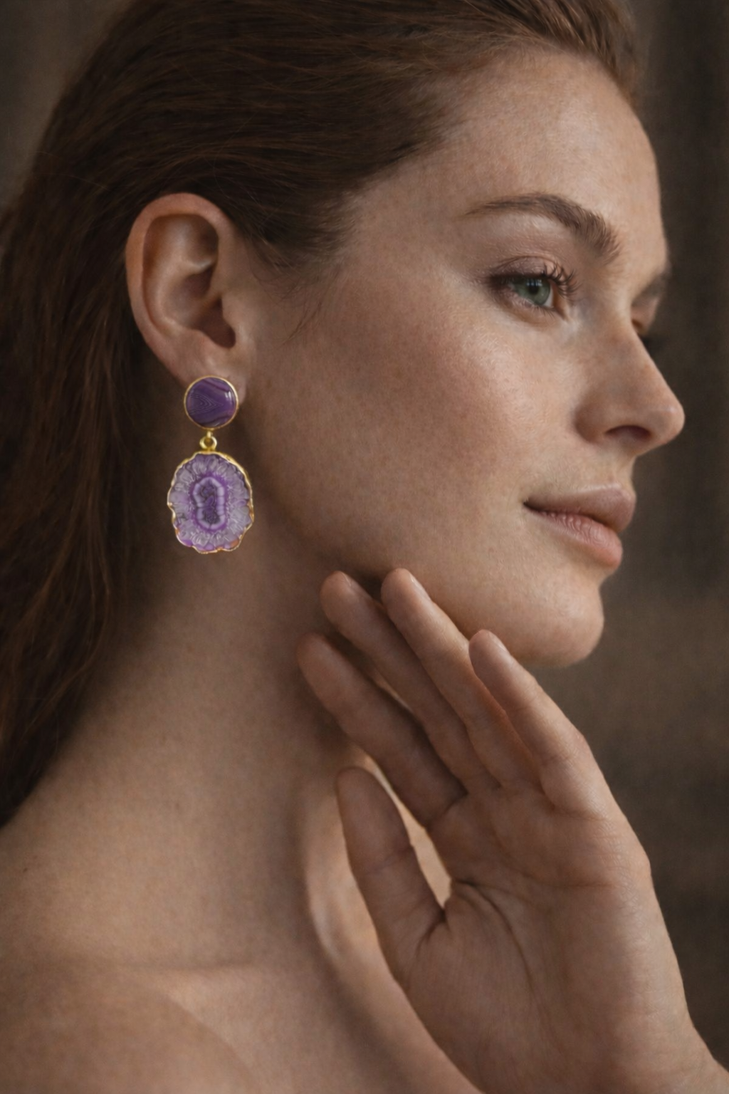 Violet Aura Earrings
