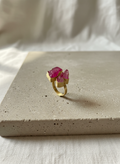 Crimson Raw Ring