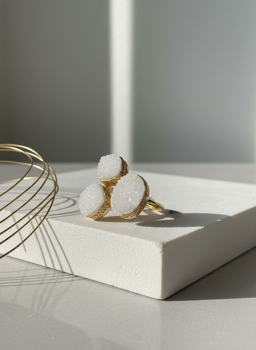 Snowlight Cluster Ring