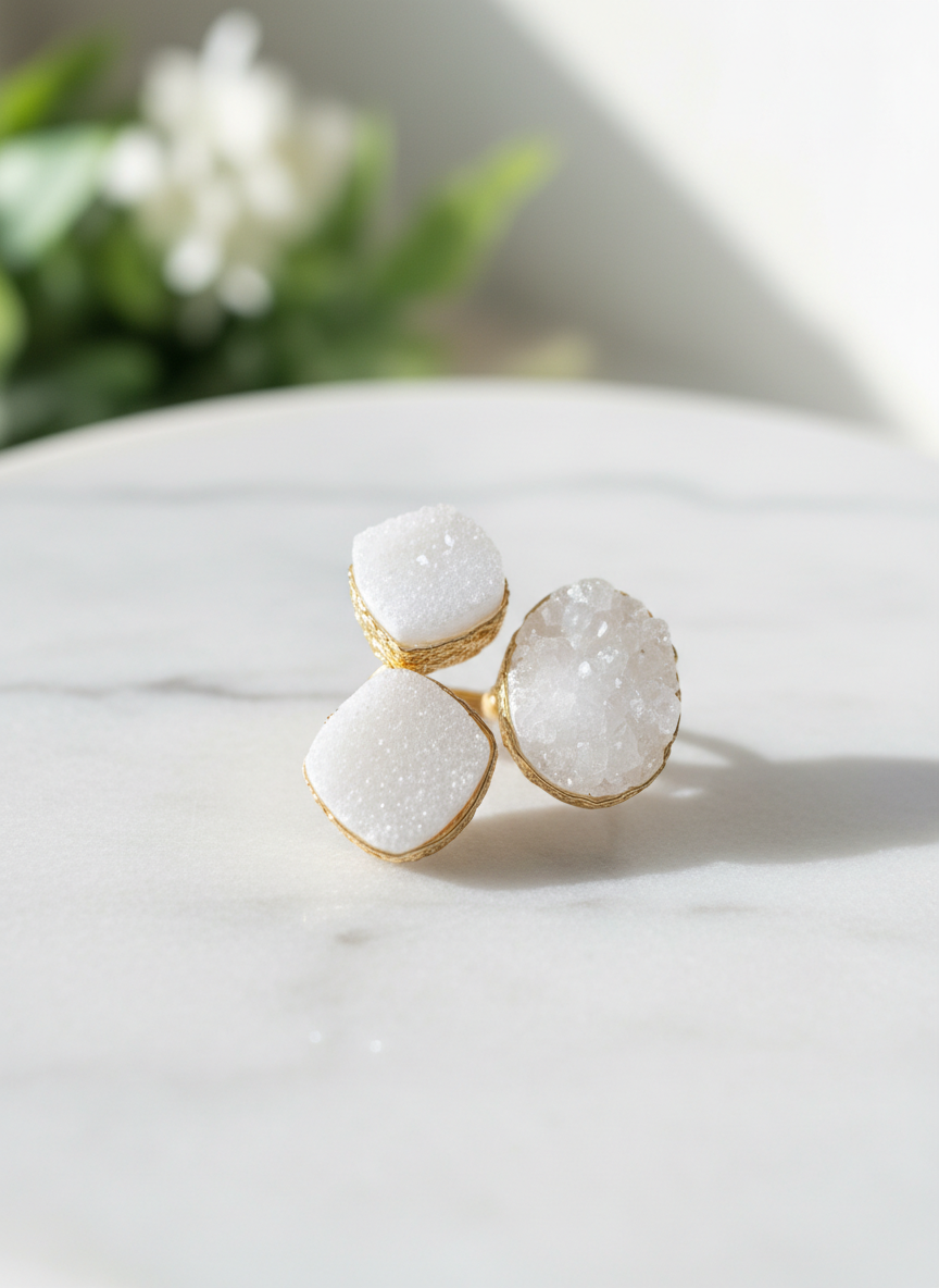 Snowlight Cluster Ring