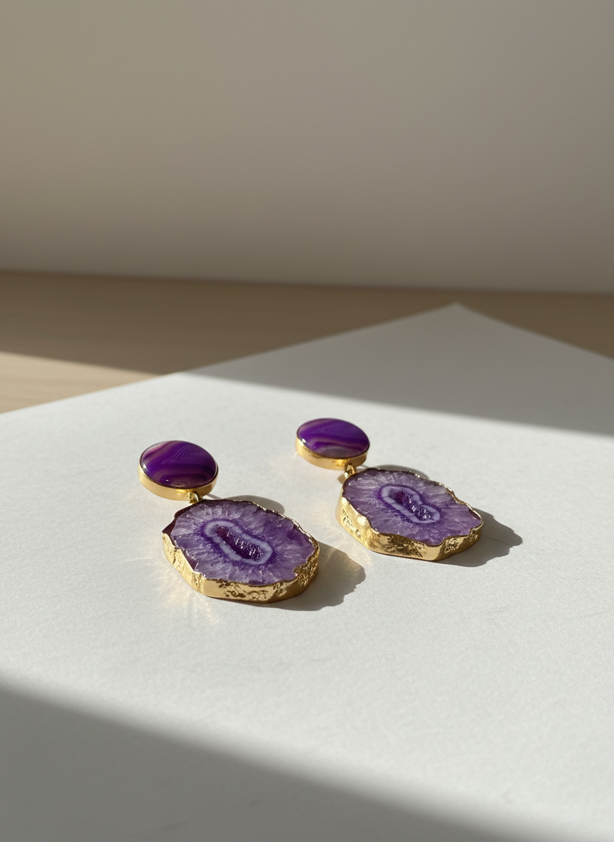 Violet Aura Earrings