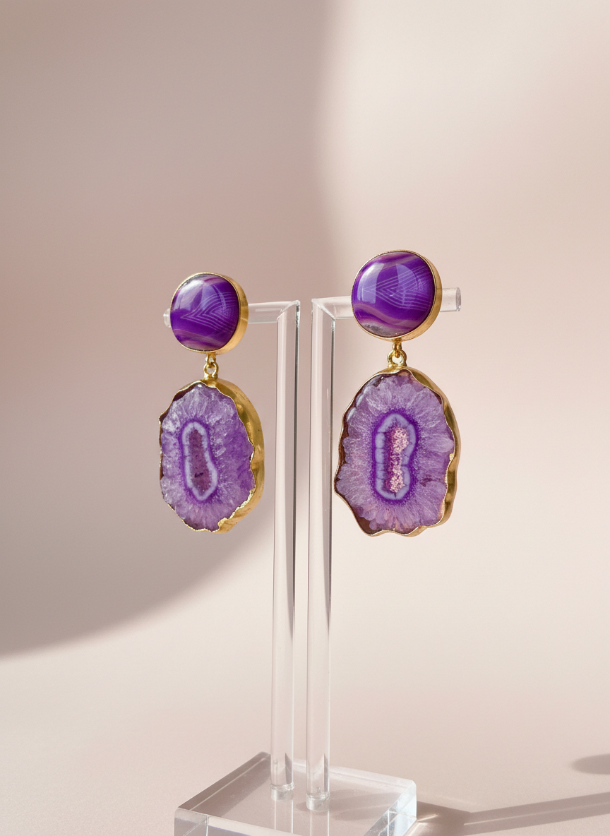 Violet Aura Earrings