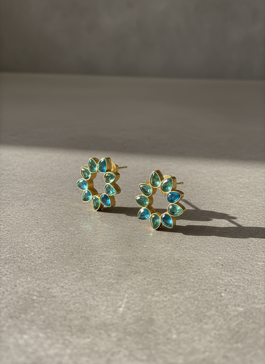 Azure Halo Earrings