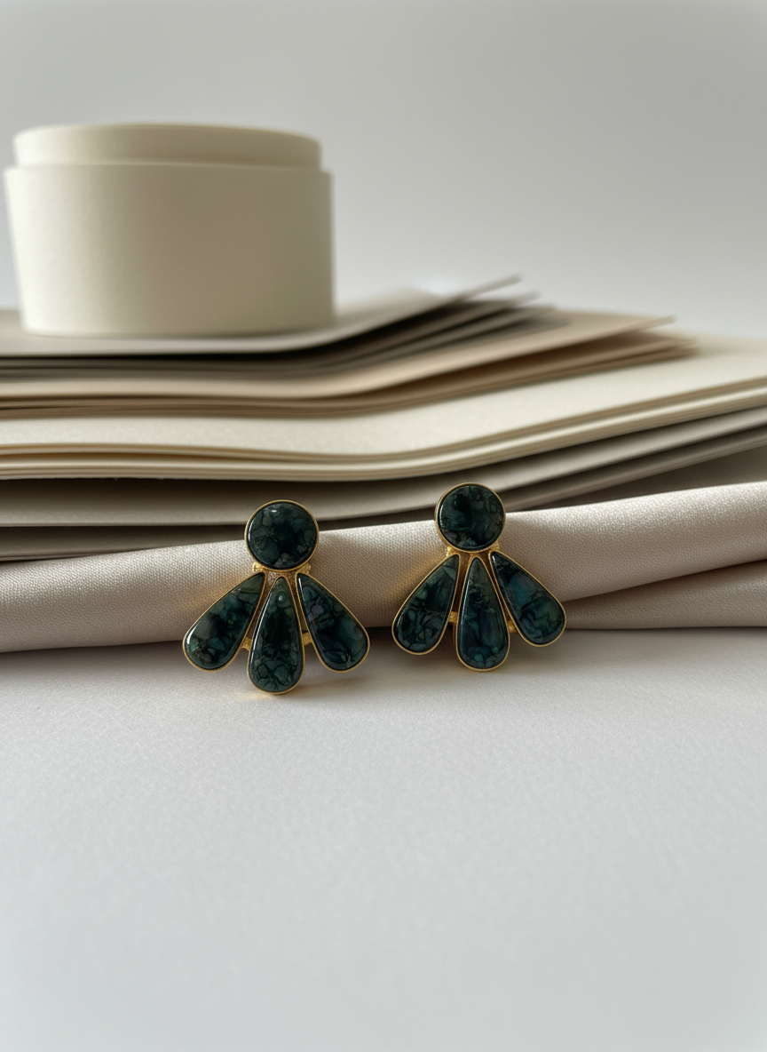 Midnight Bloom Studs