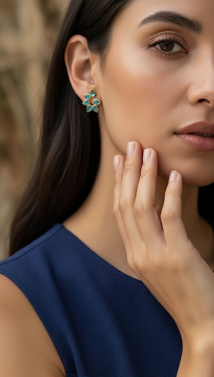 Azure Bloom Studs